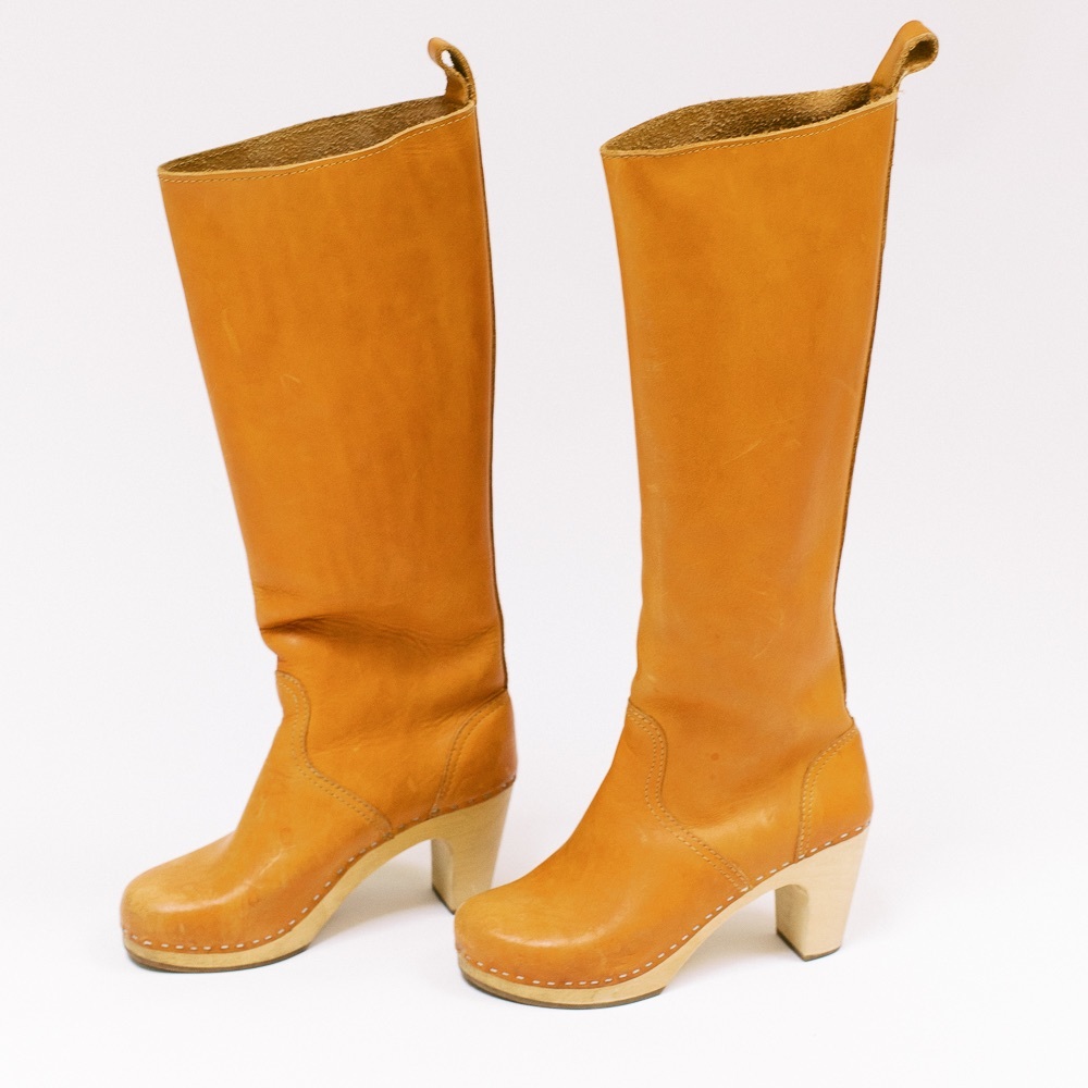 Swedish hasbeen clog boot in warm leather size 37